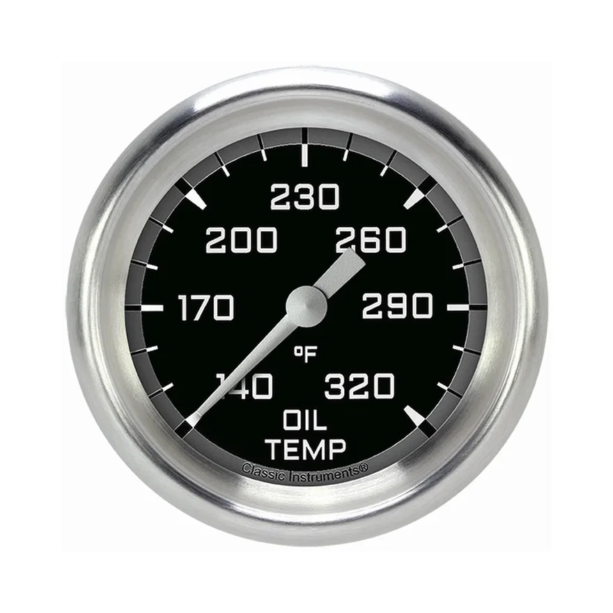 Autocross Gray 2-5/8" Oil Temperature Gauge