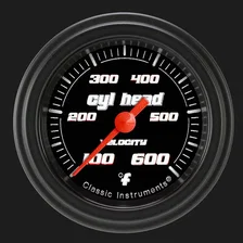 Velocity Black 2-1/8" Cylinder Head Tempature Gauge image 1
