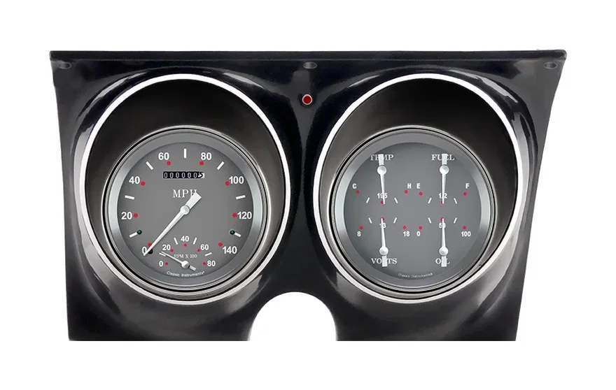 Silver Gray Direct Fit Gauge Set LS Swap Compatible with 1967 Camaro