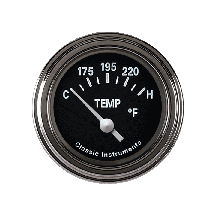 Tetra 2-1/8" Black Water Temperature Gauge