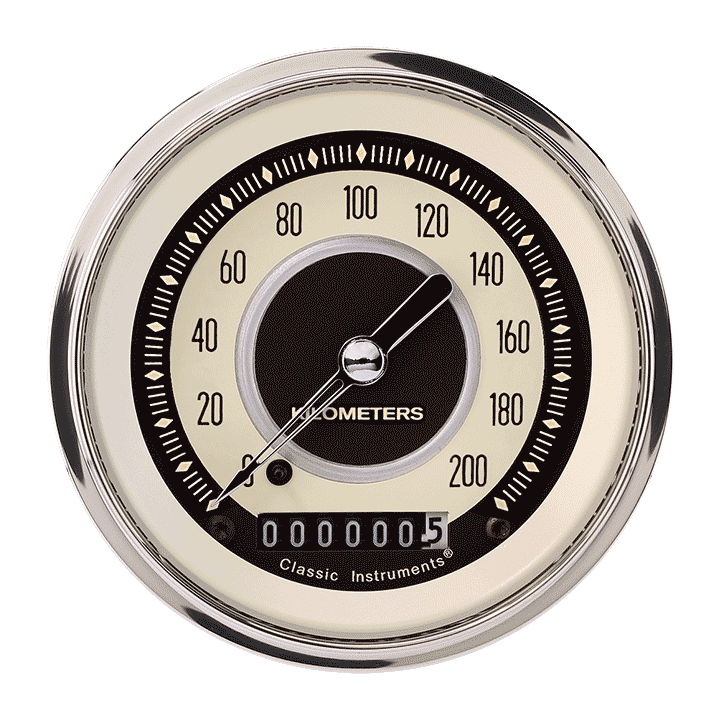 Nostalgia VT 3-3/8" Speedometer Gauge