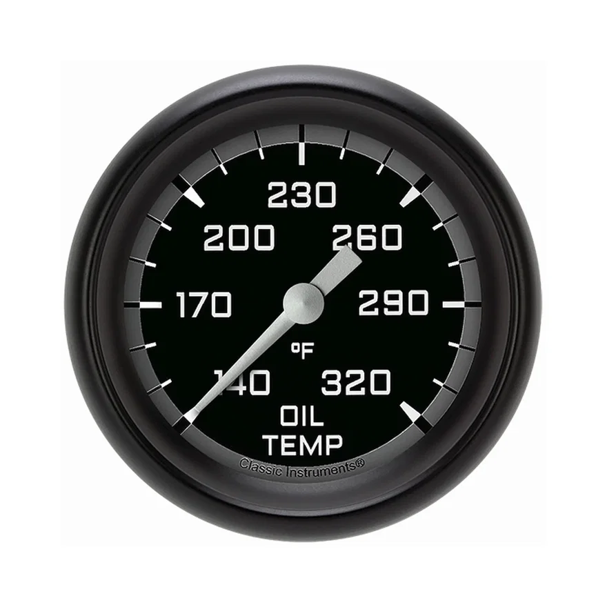 Autocross Gray 2-5/8" Oil Temperature Gauge