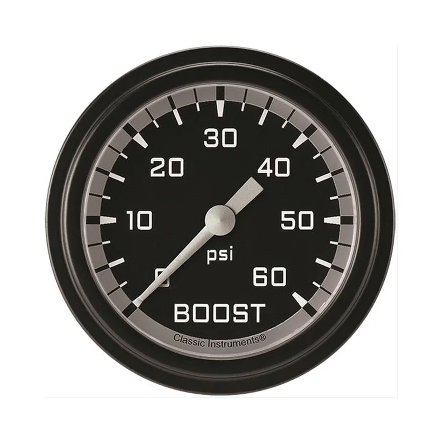 Autocross Gray 2-5/8" Boost Gauge (60 PSI)