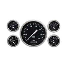 Hot Rod 5" Speedometer With 2-1/8" Fuel/Oil/Temp/Volt GM image 1