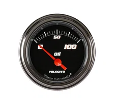 Velocity Black 2-1/8" Oil Pressure / (100 PSI) image 1