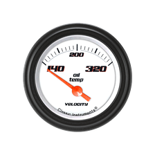 Velocity White 2-1/8" Oil Temperature Gauge image 1