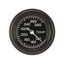 AutoCross Gray 2-1/8" Full Sweep Water Temp Gauge image 1