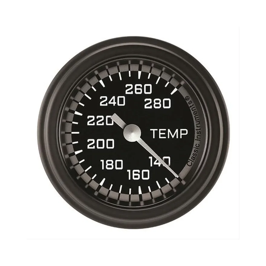 AutoCross Gray 2-1/8" Full Sweep Water Temp Gauge