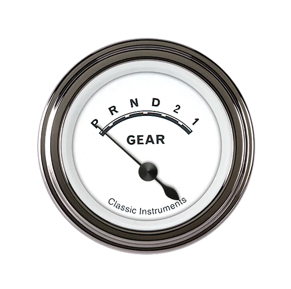 White 2-1/8" Gear Indicator