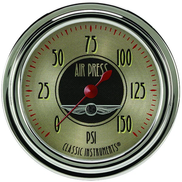 All American Nickel 2-5/8" Air Pressure Gauge