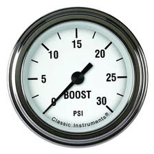 White Hot 2-1/8" Boost Gauge (30 PSI) image 1