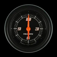 Velocity Black 2-1/8" Clock image 1
