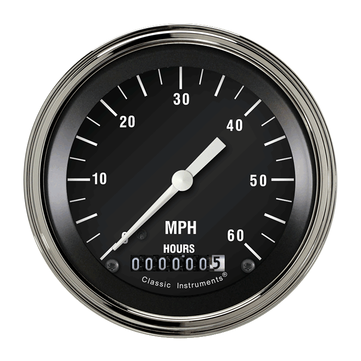 Hot Rod 3-3/8" Low Speed Speedometer Gauge
