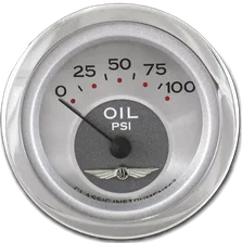 All American 2-1/8" Oil Pressure Gauge image 1