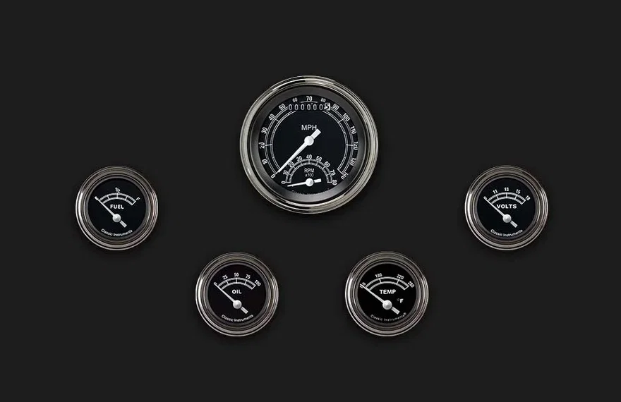 Traditional 3" Ultimate With 2-1/8" Fuel/Temp/Volt/Oil GM