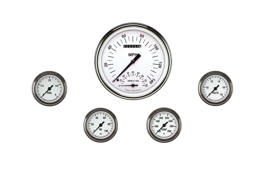 White Hot Five Gauge Set