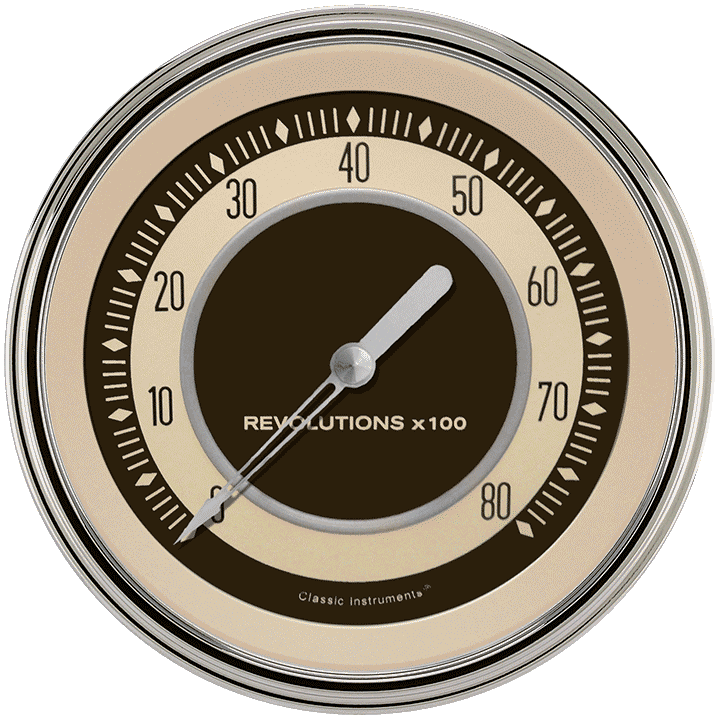 Nostalgia VT 4-5/8" Tachometer Gauge