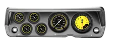 1970-76 Duster AutoCross Yellow Full Sweep Six Gauge Set image 1