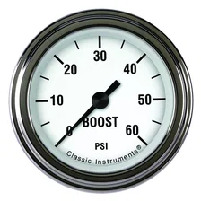White Hot 2-1/8" Boost Gauge (60 PSI) image 1