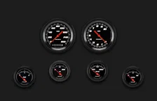 Velocity Black Six Gauge Set image 1