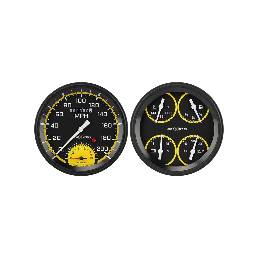 AutoCross Yellow Two Gauge Set