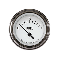 Tetra 2-1/8" White Fuel Level Gauge (0-30 Ohm) image 1