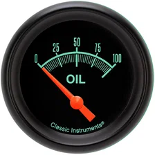 G/Stock 2-5/8" Oil Pressure Electric Gauge (100 PSI) image 1