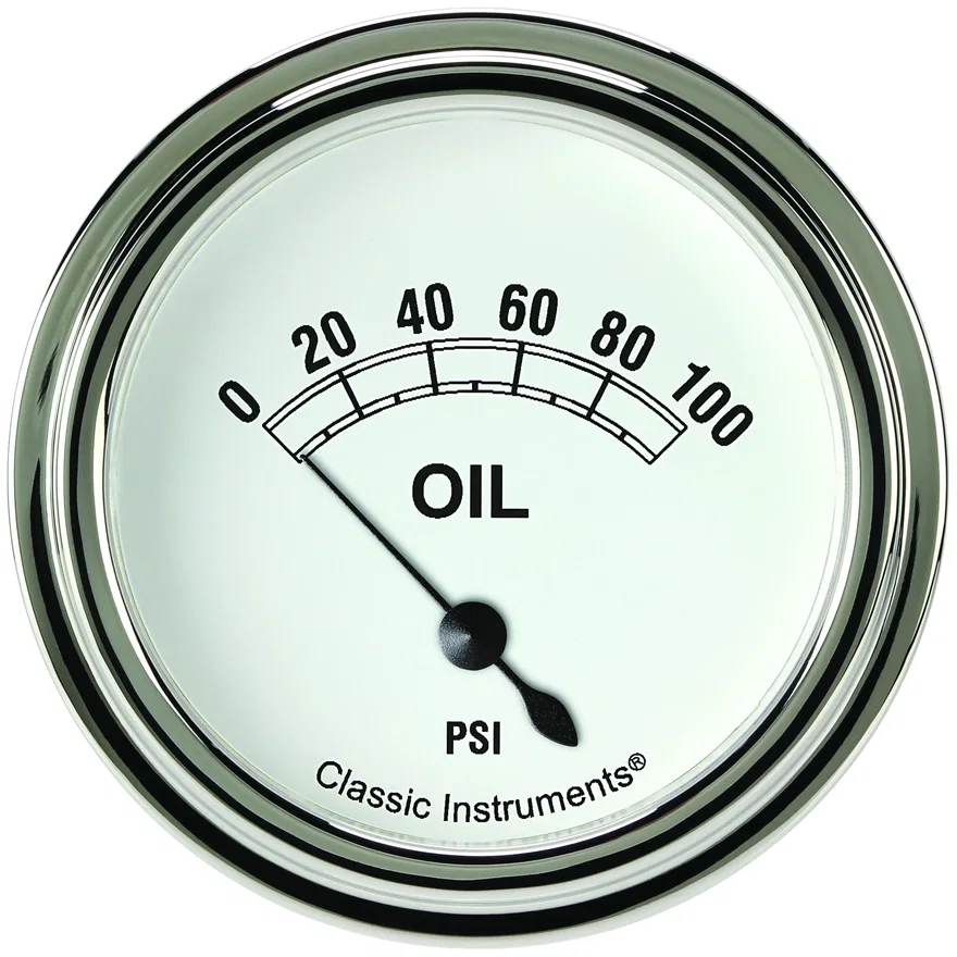 White 2-5/8" Oil Pressure Gauge
