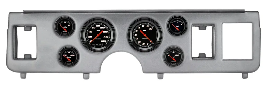 1979-86 Mustang Velocity Black 6 Gauge Set Ford