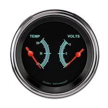 G/Stock 3-3/8" Temperature & Volt Dual Gauge image 1