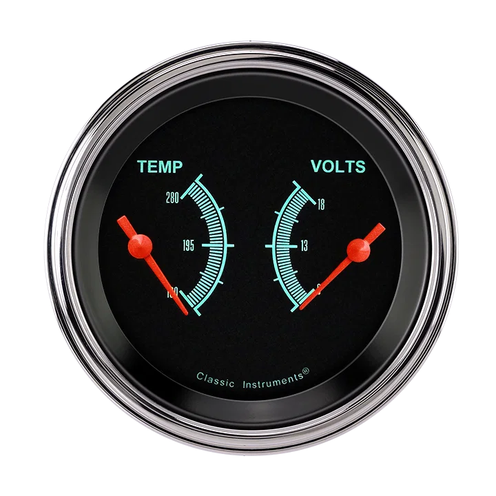 G/Stock 3-3/8" Temperature & Volt Dual Gauge