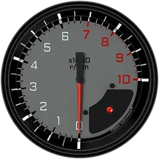 AutoCross Gray 4-5/8" Tachometer Gauge image 1