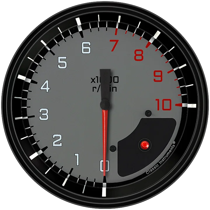 AutoCross Gray 4-5/8" Tachometer Gauge