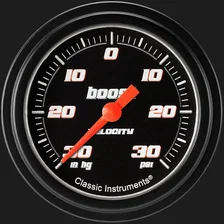 Velocity Black 2-5/8" Boost/Vac Gauge image 1