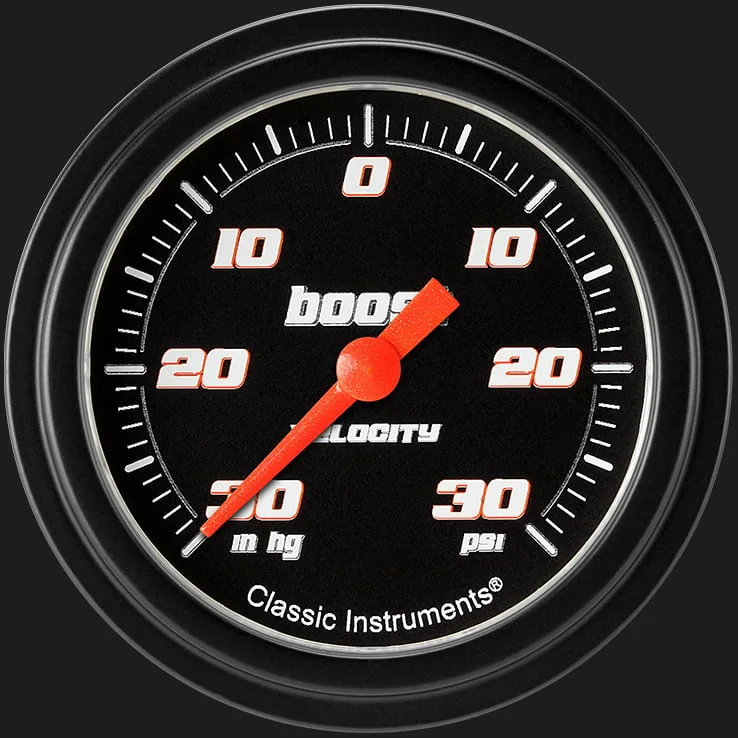 Velocity Black 2-5/8" Boost/Vac Gauge