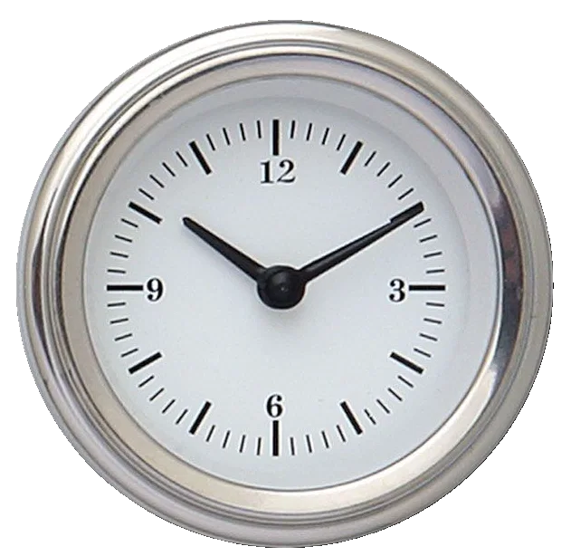 White Hot 2-1/8" Clock