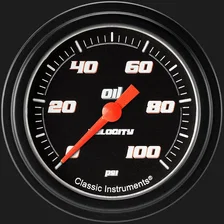 Velocity Black 2-5/8" Oil Pressure Gauge image 1