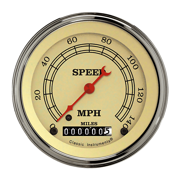 Vintage 3-3/8" Speedometer Gauge