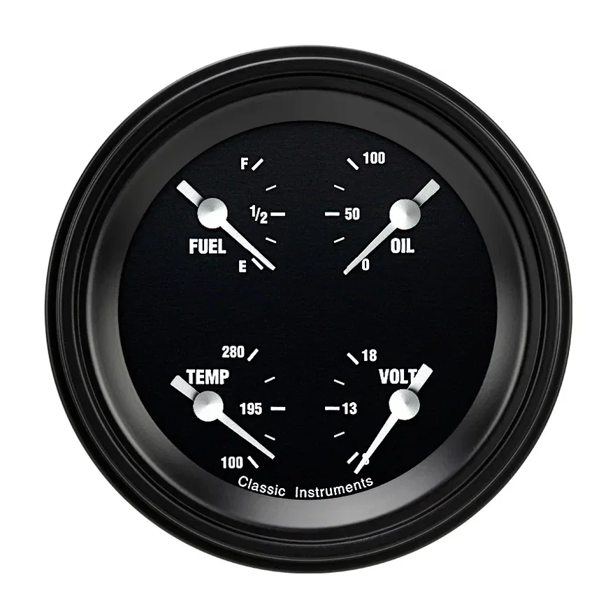 Hot Rod 3" Quad Gauge (240-33 Ohm)