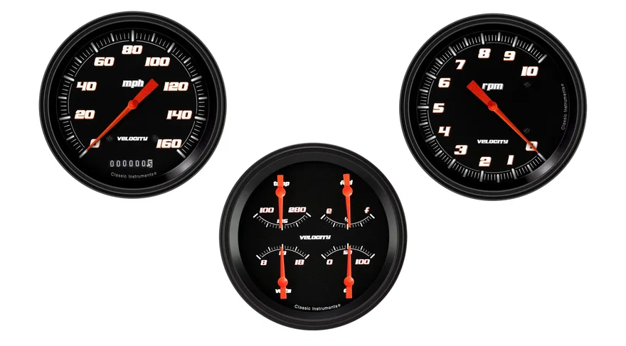 Velocity Black Series Three Gauge Set