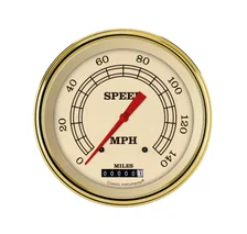 Vintage 5" Speedometer Gauge (140 MPH) image 1