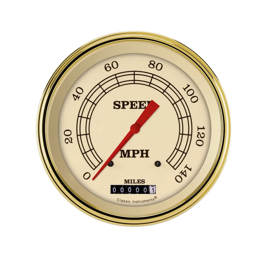Vintage 5" Speedometer Gauge (140 MPH)