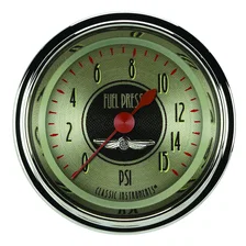 All American Nickel 2-1/8" Fuel Pressure Gauge (15 PSI) image 1