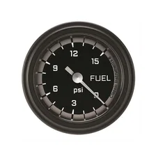 Autocross Gray 2-1/8" Fuel Pressure Gauge (15 PSI) image 1