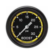 Autocross Yellow 2-5/8" Boost Gauge (30 PSI) image 1