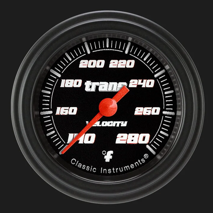 Velocity Black 2-1/8" Transmission Temperature Gauge