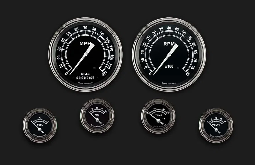 Traditional Series Six Gauge Set