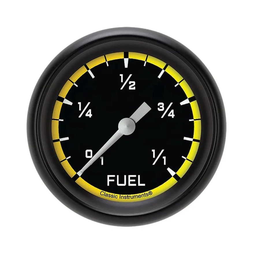 Autocross Yellow 2-5/8" Fuel Level Gauge