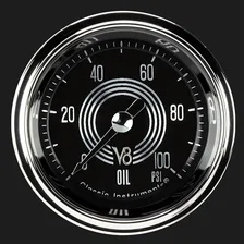 V8 Speedster 2-1/8" Oil Pressure Gauge image 1