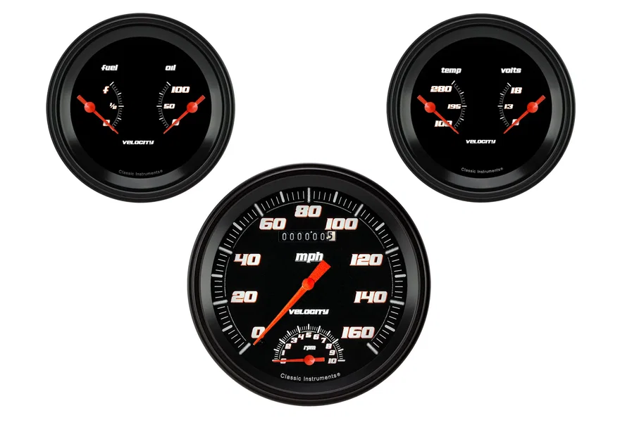Velocity Black Series Three Gauge Set